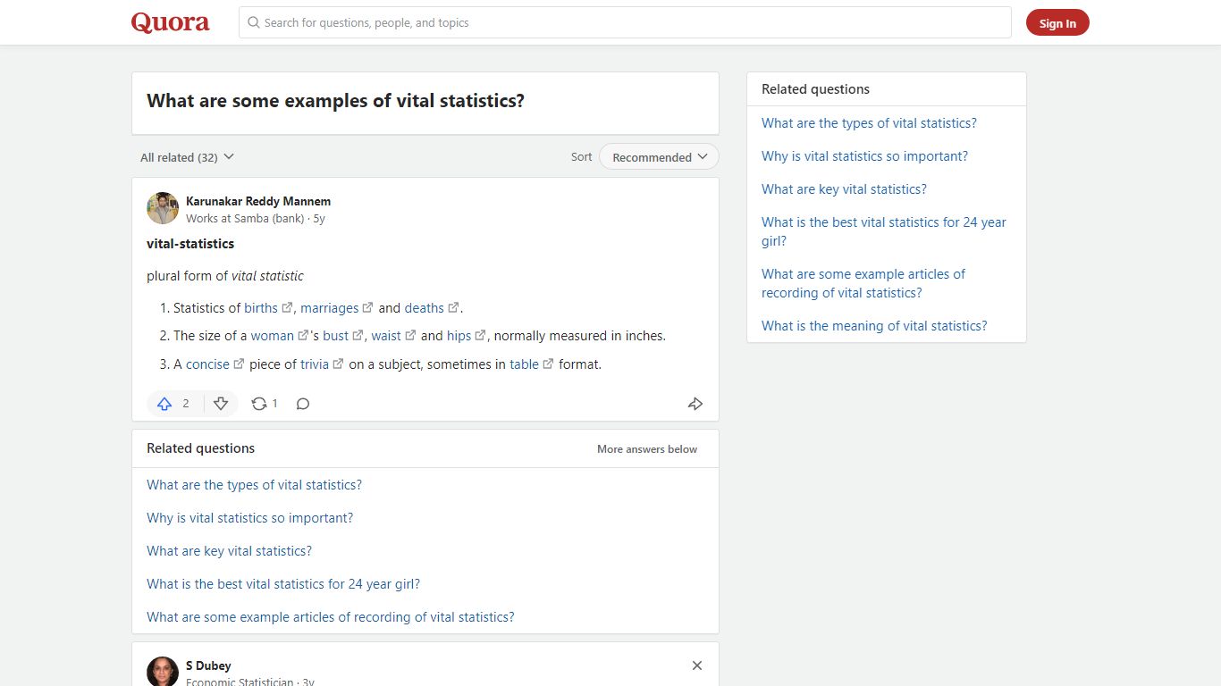 What are some examples of vital statistics? - Quora